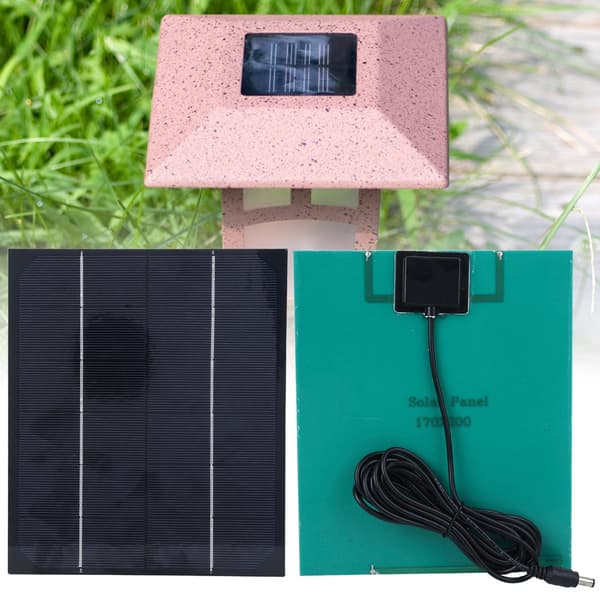 6W 6V Monokrystallinsk Silicium Solpanel Udendørs til DIY Batterilader Strømforsyning