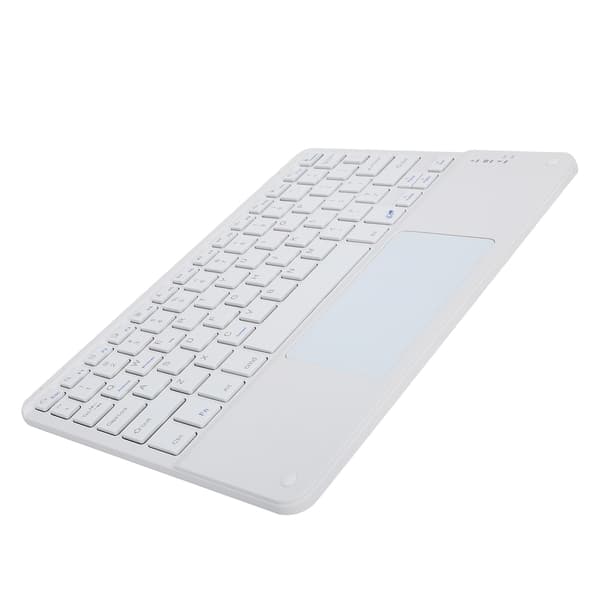 Trådløst Bluetooth-tastatur Touch Multifunksjon Eksterne Datatilbehør Firkantet Hette 10in Hvit