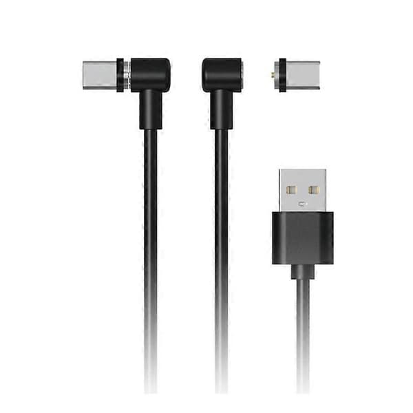 Til PS VR2 magnetisk opladningskabel 2 i 1 Type C opladerkabel til PS VR2 tablet telefon opladningskabel Musta