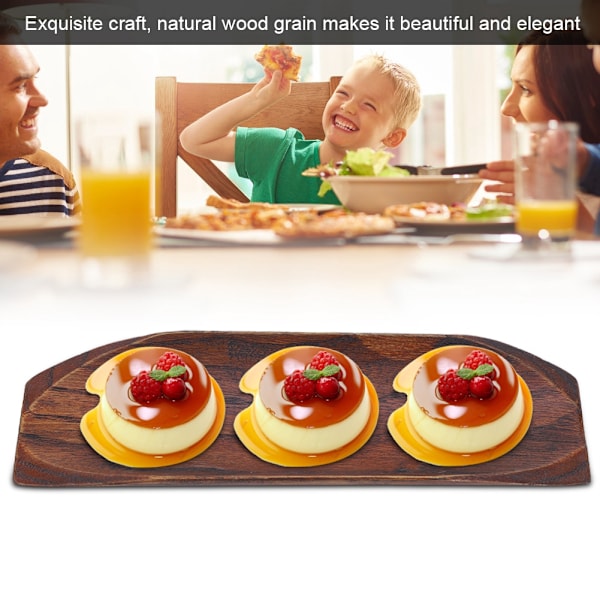 Elegant Trebrettbrett i Tre for Snacks, Salater og Desserter – Ideelt Serveringsfat for Hjemmet og Restauranter