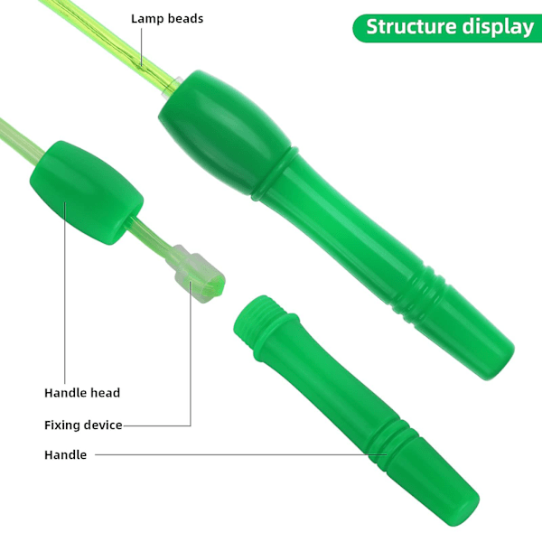 2 ST LED Light Up Jump Rope Justerbar längd och tre lägen