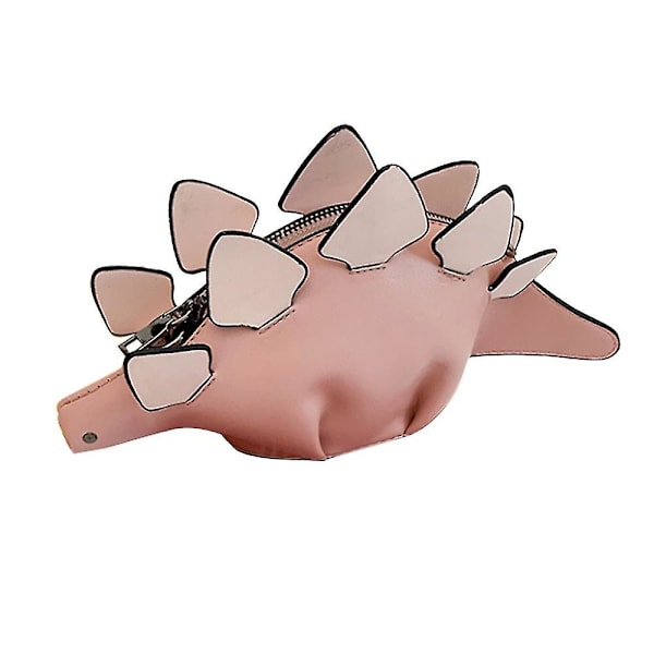 Dinosaur axelväskor,pu Stegosaurus Crossbody-väska för flicka Pink