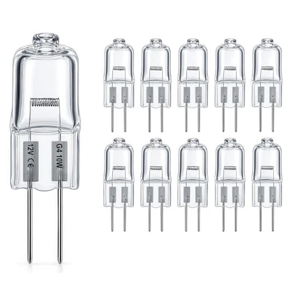 G4 Halogenlampor/Glödlampor - Varmvitt Ljus - 10-watts Halogenlampor (10-pack)