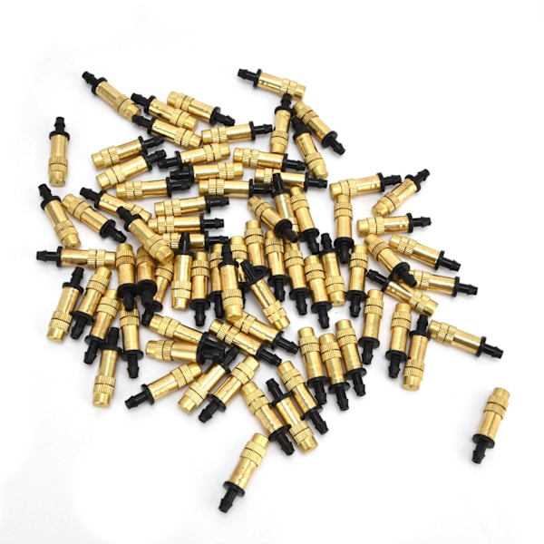 100 stk. Kobber Atomiserende Dryppvanningsdyser for 4/7 Slange med Enkel Krokdesign