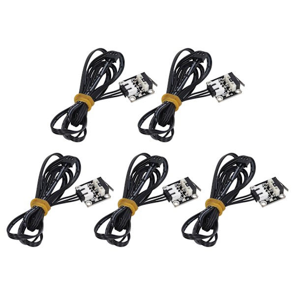 5 stycken ändstoppgränsbrytare med 3 stift, flamskyddad 3D-skrivargränsbrytarmodul för Ender 3