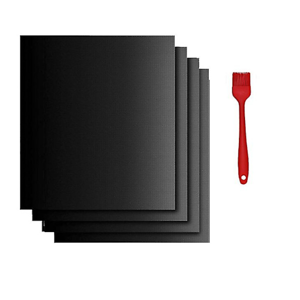 4 stk Kobbergrillmatte Non-stick BBQ Utendørsgrill & bakematter Gjenbrukbare