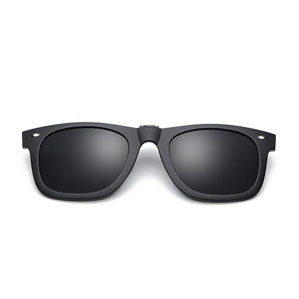 Clip-on Wayfarer solbriller sort - Fastgør til eksisterende briller sort black