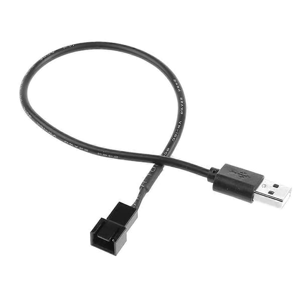 5V USB 2.0 A til 3-bens han PC-blæser strømadapterkabel 1 til 1 veje