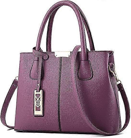 Damväska handväska Läder Crossbody Väskor och Handväskor för Kvinnor Purple