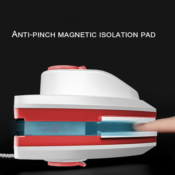 Dubbelsidig magnetisk fönsterputsare Röd 8-15 mm