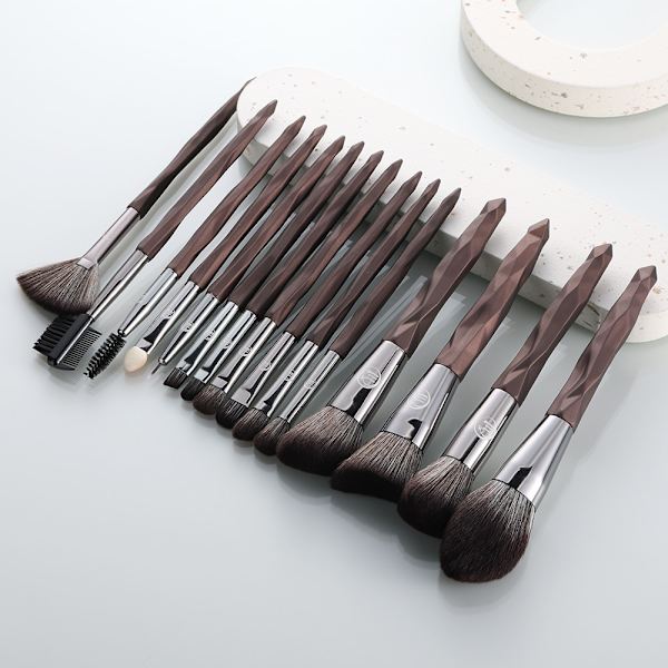 15-pack professionella set sminkverktyg 15PCS black 4egg