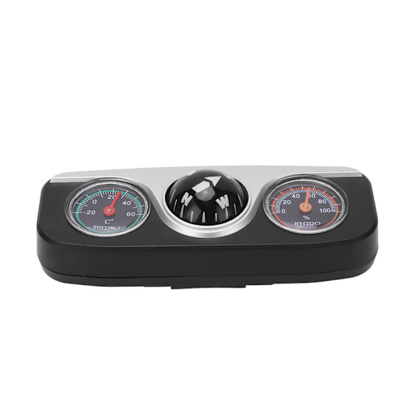 Bilkompass 3 i 1 Navigation Termometer Hygrometer Multifunktionell Utomhus Camping Reseverktyg