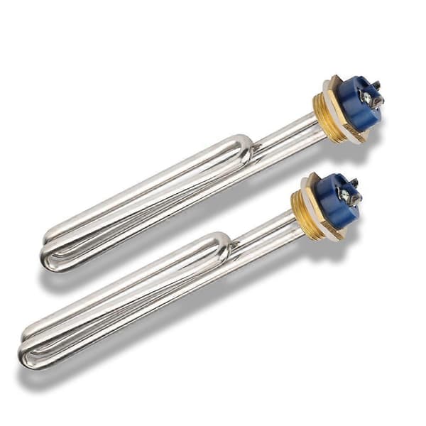 2 stk. 3KW 220V foldbar solvarmelegeme rør DN25 BSP gevind rustfrit stål varmeelement til elvarmer