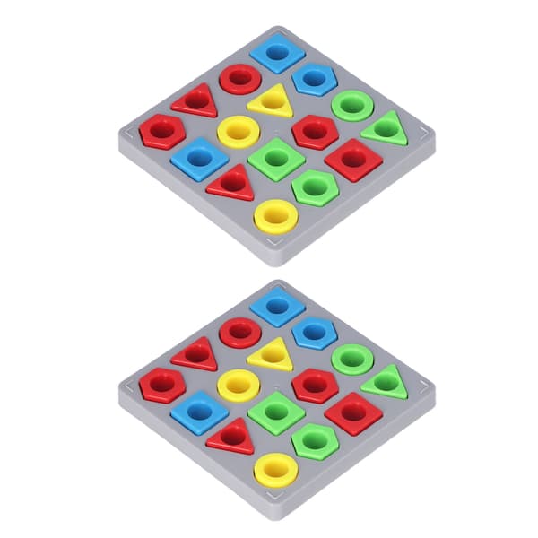 Børn Geometrisk Figur Legetøj 4 Farver Sensorisk Pædagogisk Farvematchning