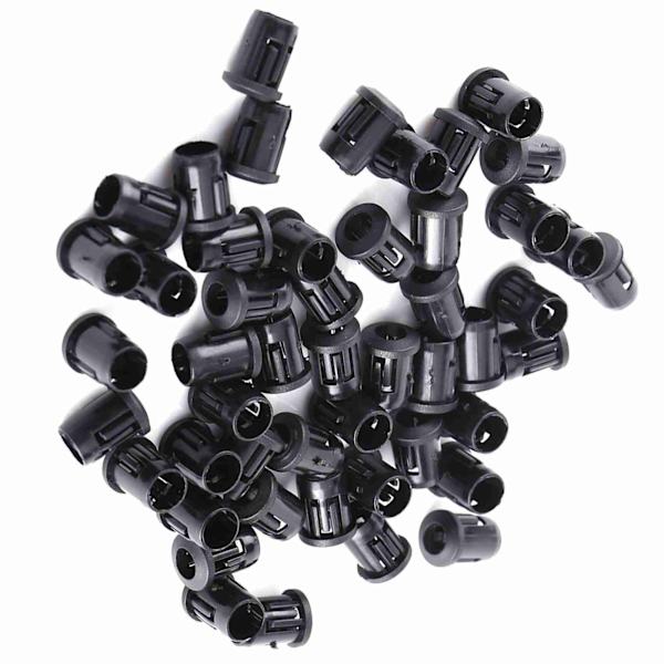 5mm LED Sokkelklips - 50 Pak Sort Nylon Diodeholder Bezelmontering til Nem Installation