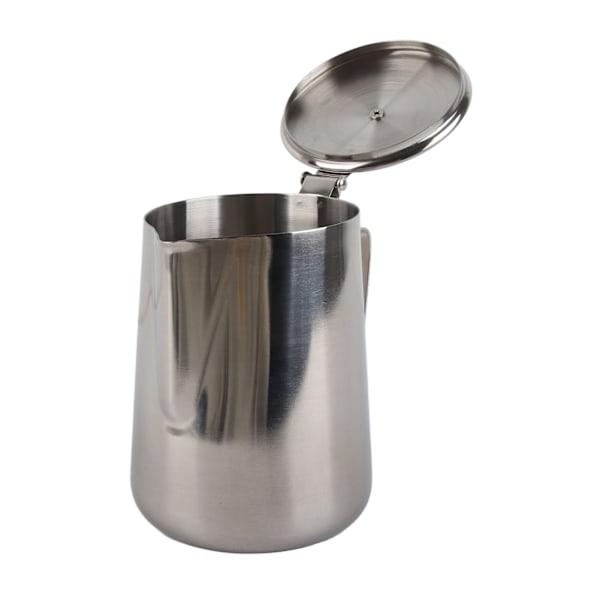 Melkepitcher i rustfritt stål med lokk for Latte Art - 1000 ml kaffekopp