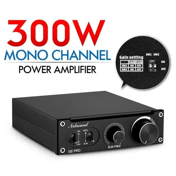 【DT】Subwooferförstärkare, 300W maximal effekt, justerbar frekvensrespons