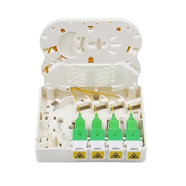 4 Core FTTH Fiberoptisk termineringsboks Ftth Boks 4 porte Optisk fiberpanelboks med SC APC-stik pigtail as shown