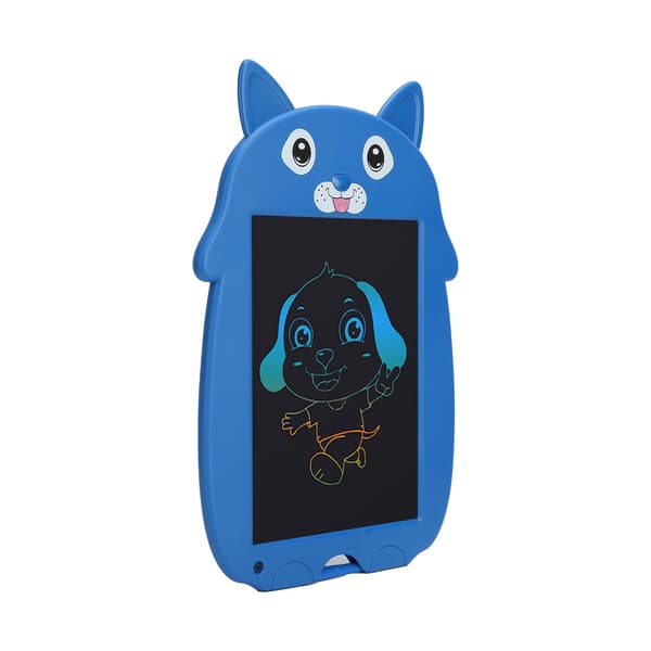 Børne LCD Tegnetablet 9 Tommer Digital Doodle Board Sletbar Farverig Malepude Hundeformet Blå