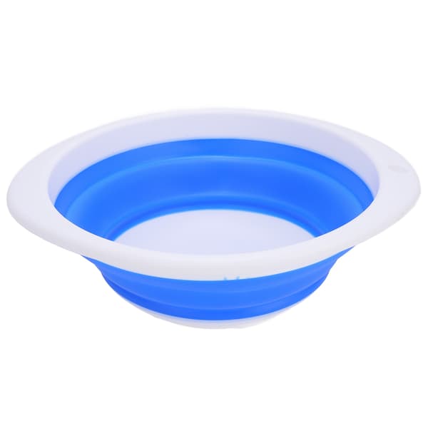 Sammenleggbart håndvask Bærbar multifunksjonell plastgummi grønnsakvask for reiser 26x23x8cm
