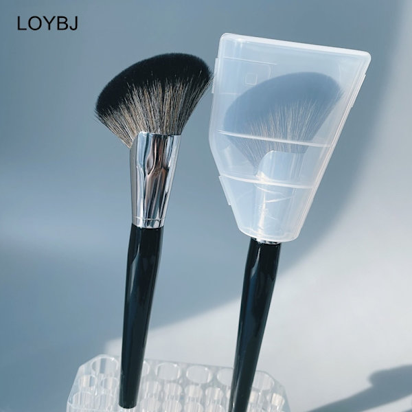 Professionell ansiktsrougeborste Mjuk syntetisk stylingborste 2 with cover
