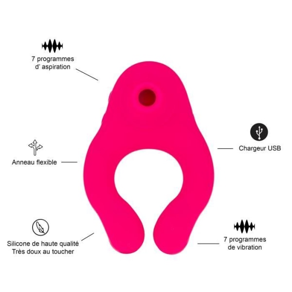 Pink Clitoris Stimulator, erbjuder snabba, intensiva, multipla och diskreta orgasmer tack vare sin kraftfulla och tysta motor