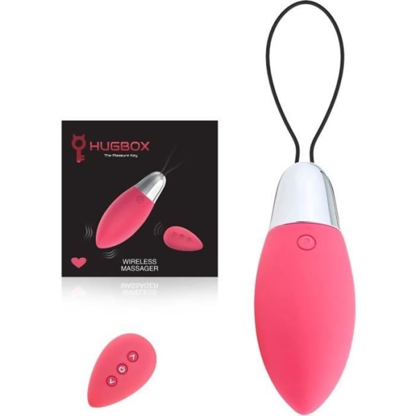 HUGBOX DIAMANT Rosa vibrerande ägg, sexleksak, trådlöst, intensiva, flera och diskreta orgasmer