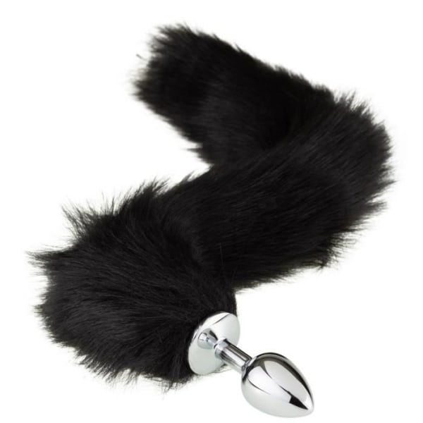 Black fox tail plug, för snabba, intensiva, multipla och diskreta orgasmer