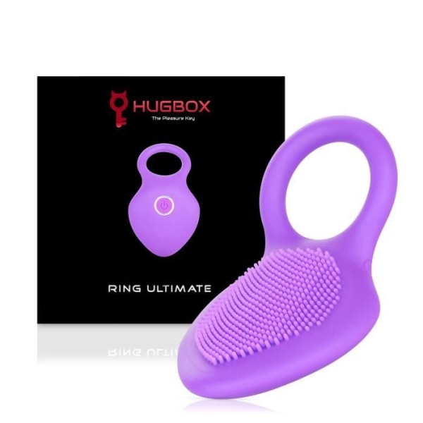Vibrerande ring, klitorisstimulator, klitoris, PRECIOUS Purple HUGBOX, sexleksak, intensiva, multipla och diskreta orgasmer