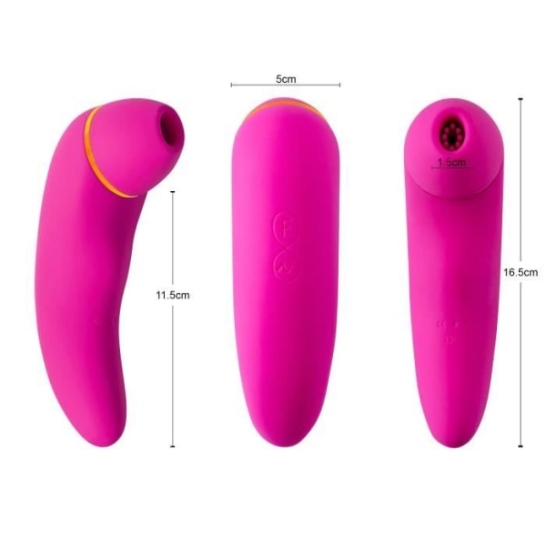 HUGBOX PRO Pink klitorisstimulator, klitorisstimulator, sexleksak, intensiva, multipla och diskreta orgasmer
