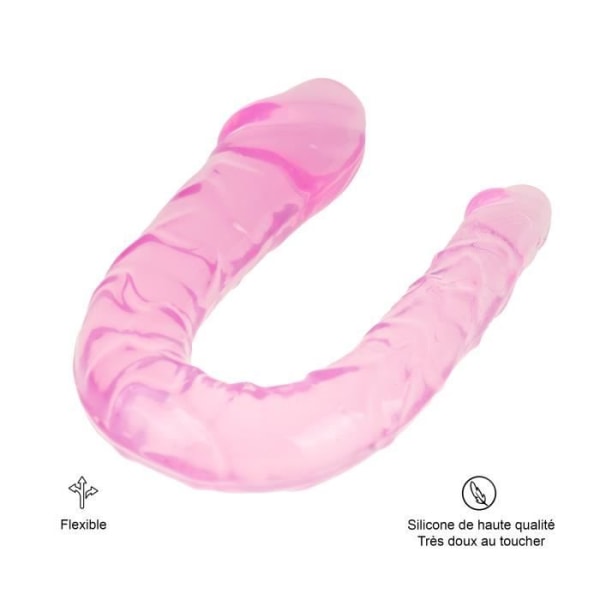 Realistic Pink Double Ended Dildo speciellt designad för att ge dig den ultimata njutningsupplevelsen Rosa