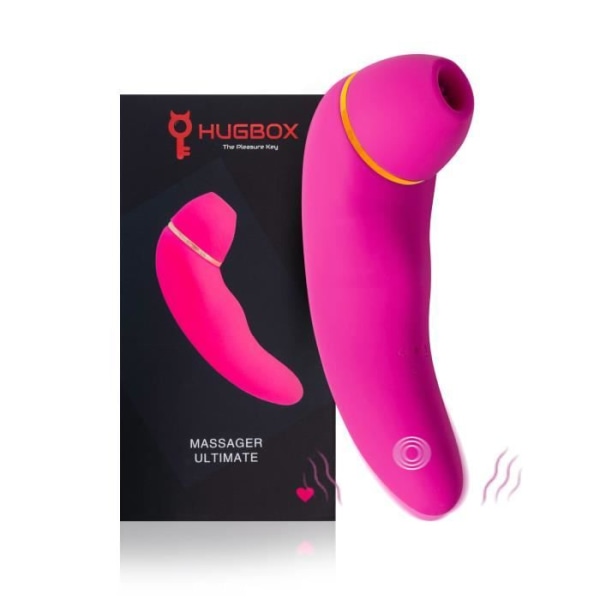 HUGBOX PRO Pink klitorisstimulator, klitorisstimulator, sexleksak, intensiva, multipla och diskreta orgasmer