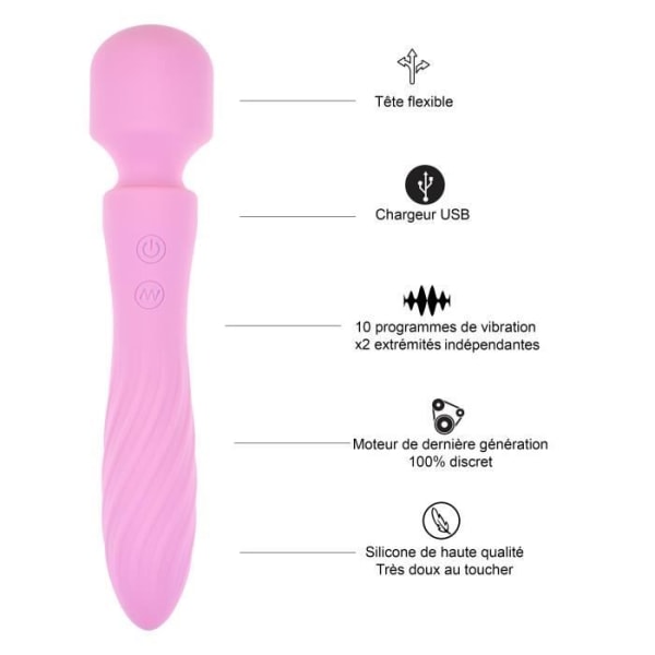 Wandvibrator, klitorisstimulator, klitoris, HUGBOX Play Rose, sexleksak, intensiva, multipla och diskreta orgasmer