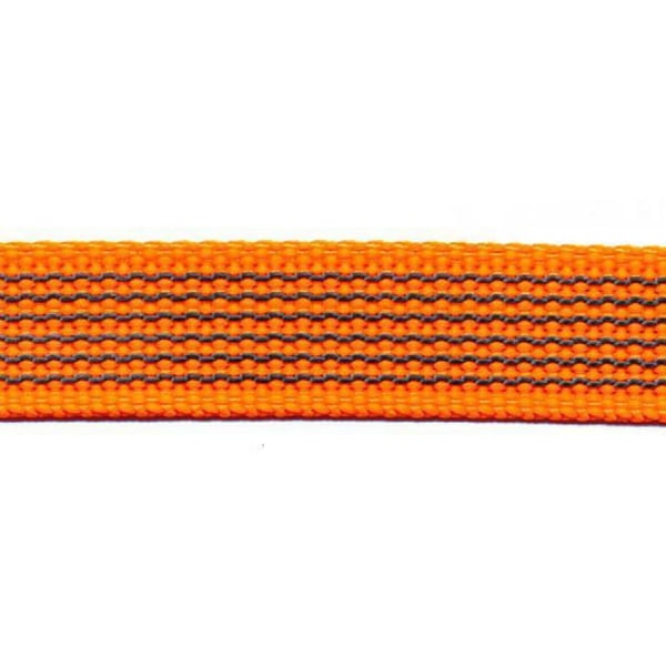 Antiglid koppel med handtag, Orange Pistolhake krom, 200 cm