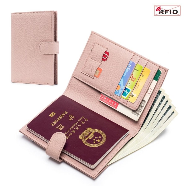 RFID Passport Cover RFID-korthållare ROSA Pink