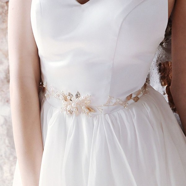 Pearl brudekjole belte brude belte bredt belte for kjoler f90d | Fyndiq