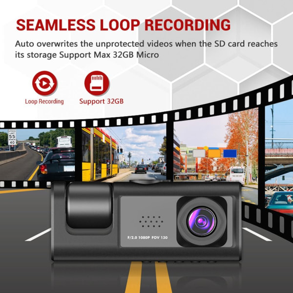 Car Dash Cam Auton DVR-tallennin kamera videokamera 4769 | Fyndiq