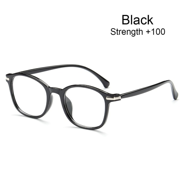 Læsebriller Presbyopiske briller SORT STYRKE +100 STYRKE |