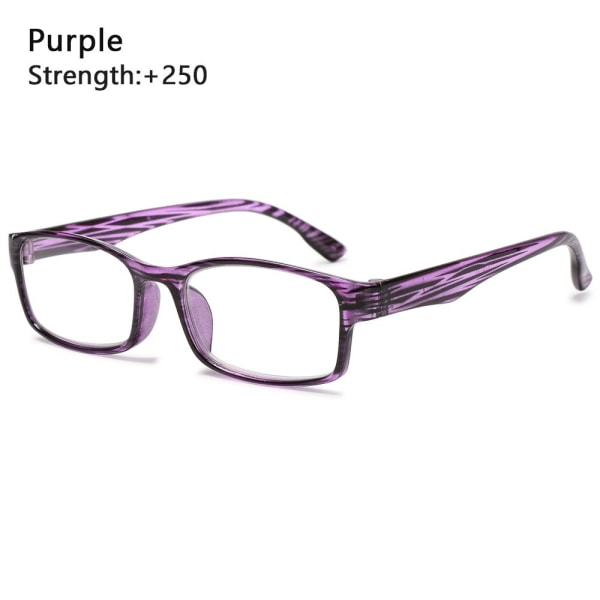 Läsglasögon Optiska glasögon Presbyopiska glasögon LILA +250