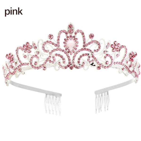 Princess Crown Tiaras tytöille PINK