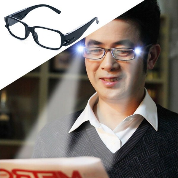 LED-lesebriller med belysning Lazy-briller HVIT