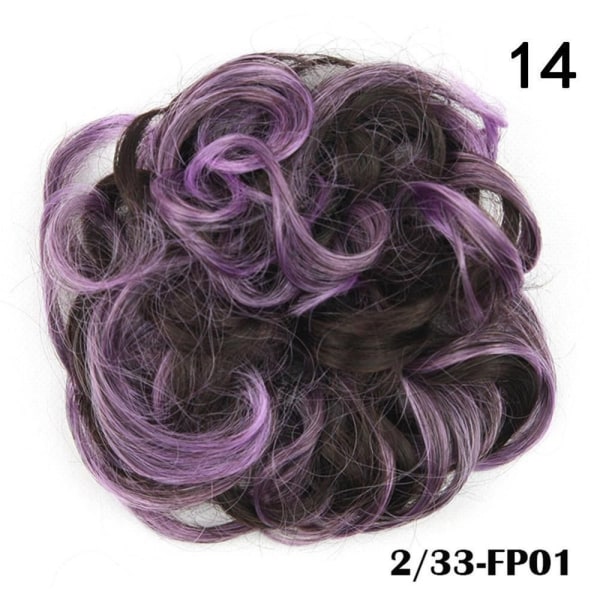 Hair Bun Hair Extension Curly Scrunchie 14