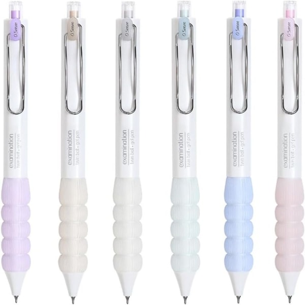 6 STK Silikone Neutral Pen Æstetisk Neutral Pen Eksamen Sort Pen 7784 |  Fyndiq