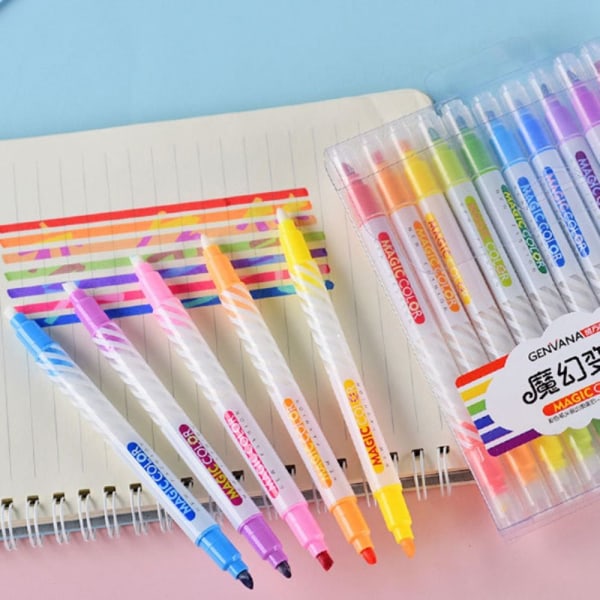 12 farger/sett fluorescerende markør Tegning misfarget penn 12Colors/Set  1b1e | 12Colors/Set | 12Colors/Set | Fyndiq