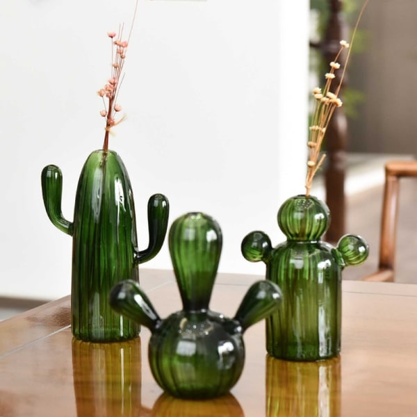 Cactus Glas Vase Plant Hydroponics Flaske GRØN A A green A-A 4ff4 | green |  A-A | Fyndiq