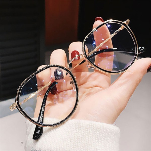 Flat Mirror Eyewear Metall klare briller SVART STYRKE -1,50