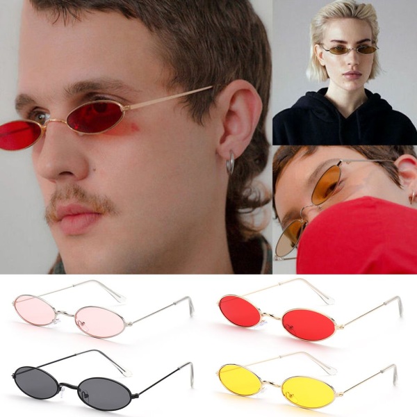 Emotion boble rustfri Ovale Solbriller Vintage Shades Solbriller GULD FLAD SPEJL 1e17 | Fyndiq