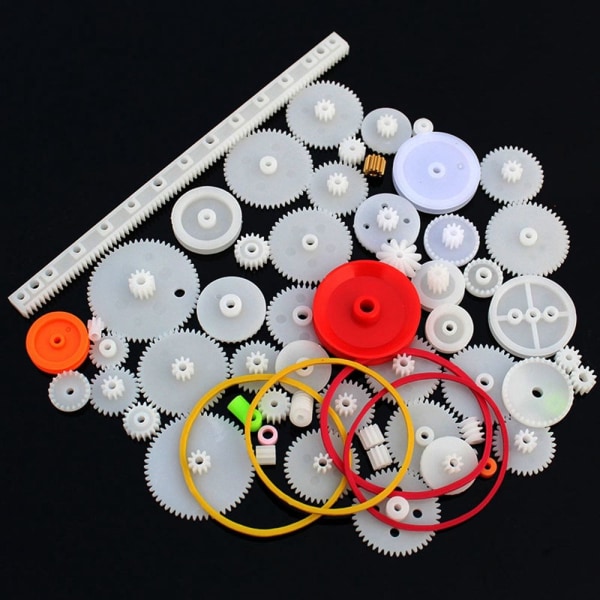 60 STK/ Set Plast Gears Package Kit DIY Gear Sortiment