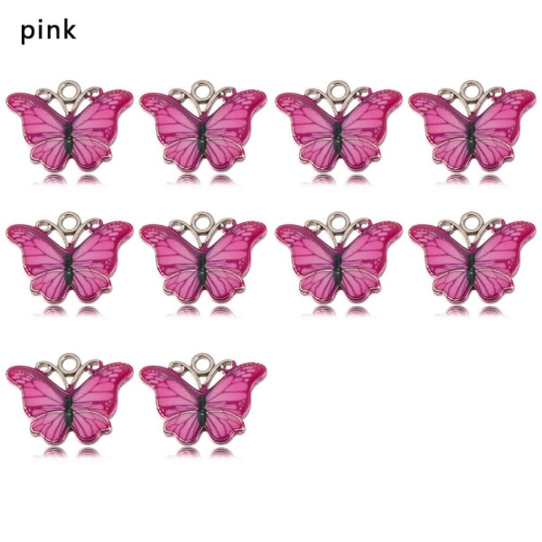 10 STK sommerfugl vedhæng søde dyr charms halskæde ørering