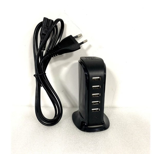 USB Lader Multi 6 Port SVART EU-PLUGG EU-STOPP 9f1d | Fyndiq